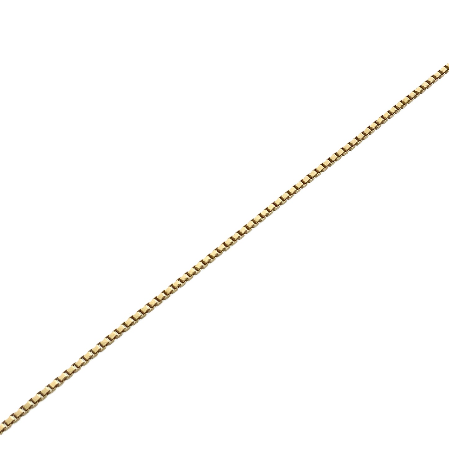10K Yellow Gold Box Link Chain 22.5in x 1mm Necklace AU373
