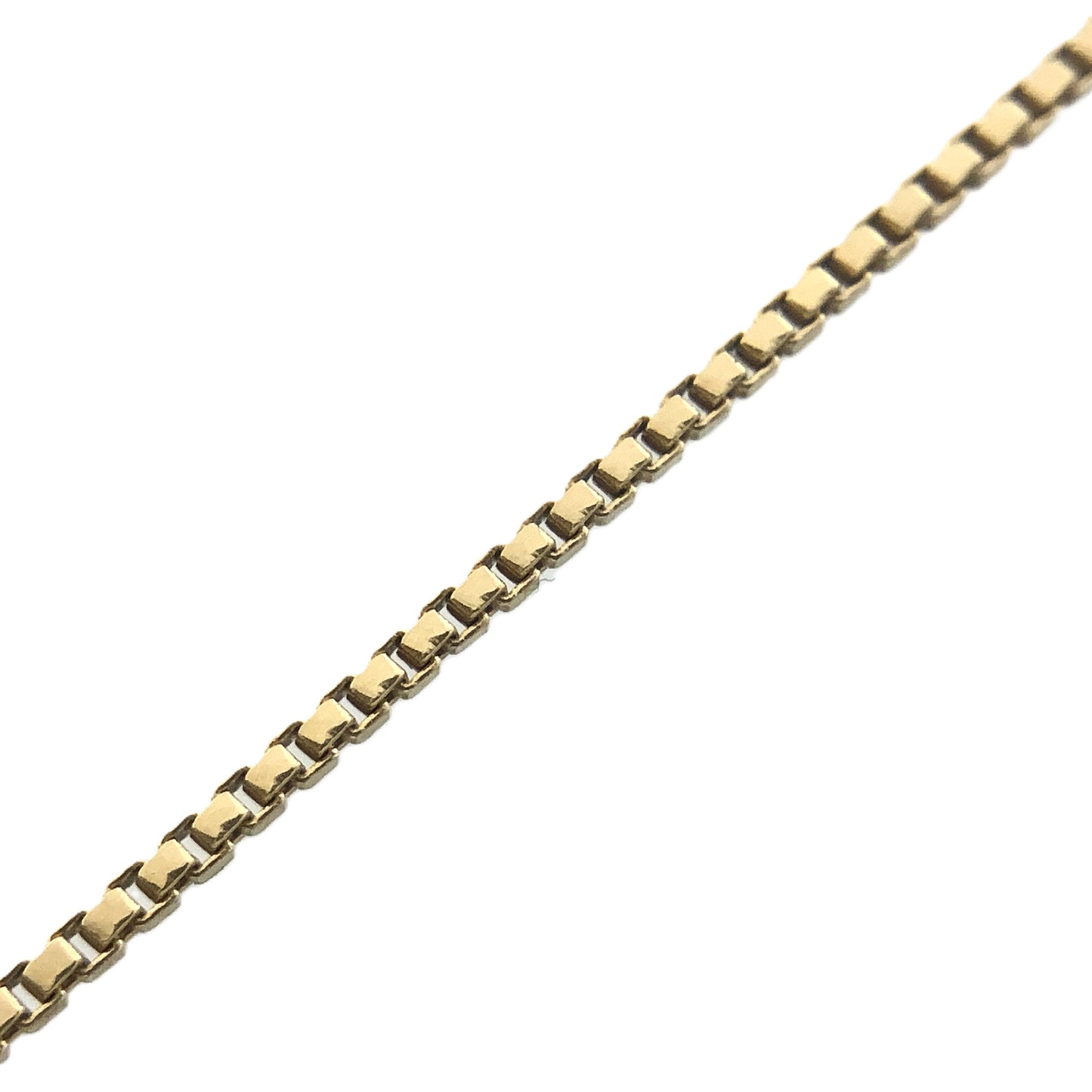 10K Yellow Gold Box Link Chain 22.5in x 1mm Necklace AU373