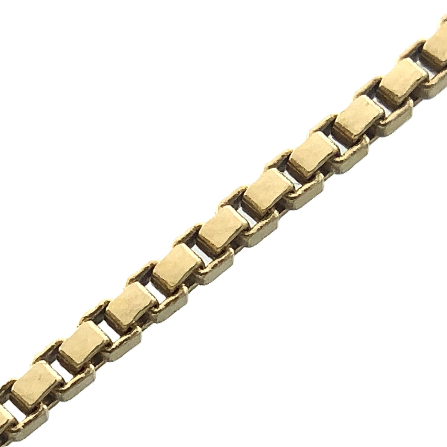 10K Yellow Gold Box Link Chain 22.5in x 1mm Necklace AU373