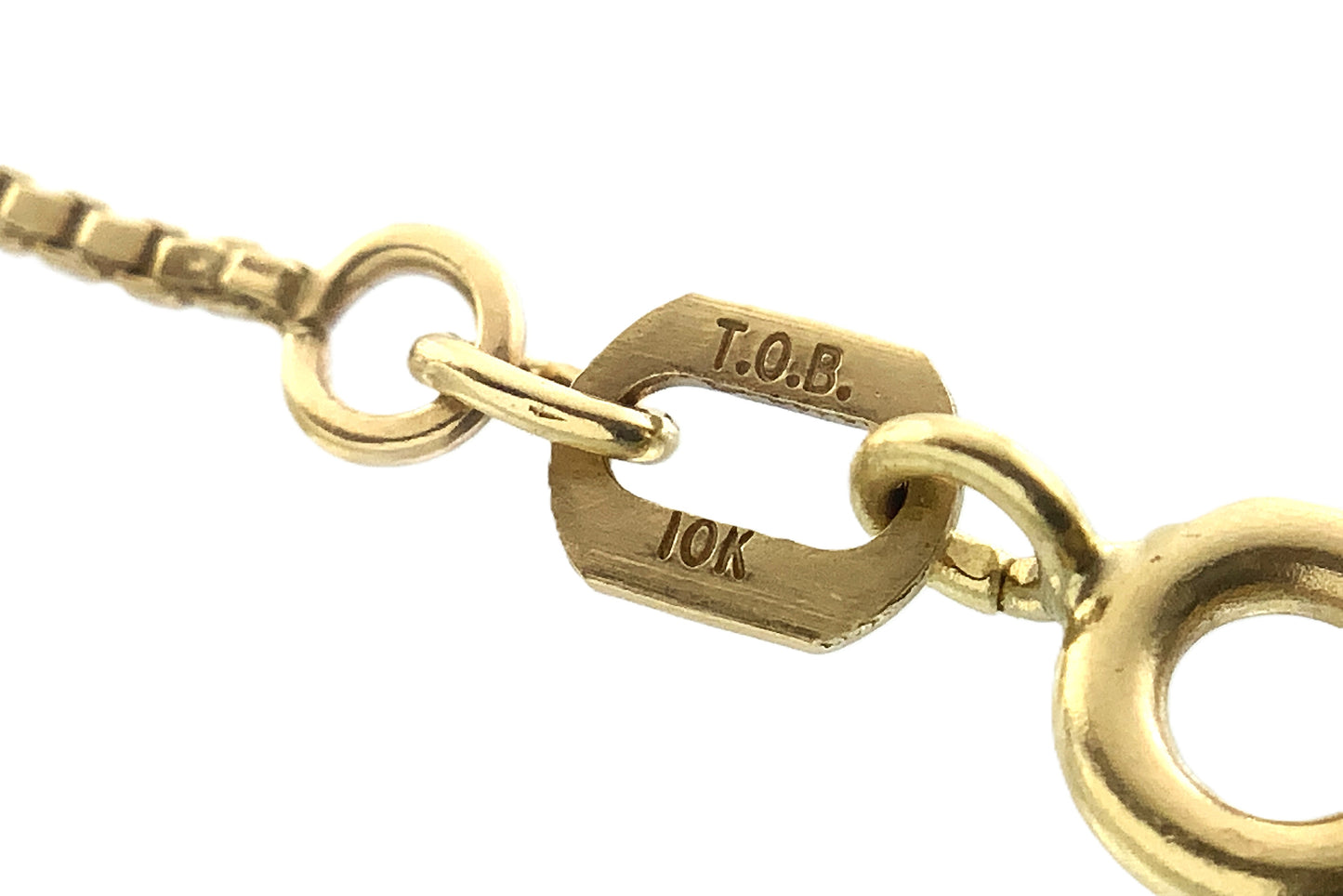 10K Yellow Gold Box Link Chain 22.5in x 1mm Necklace AU373