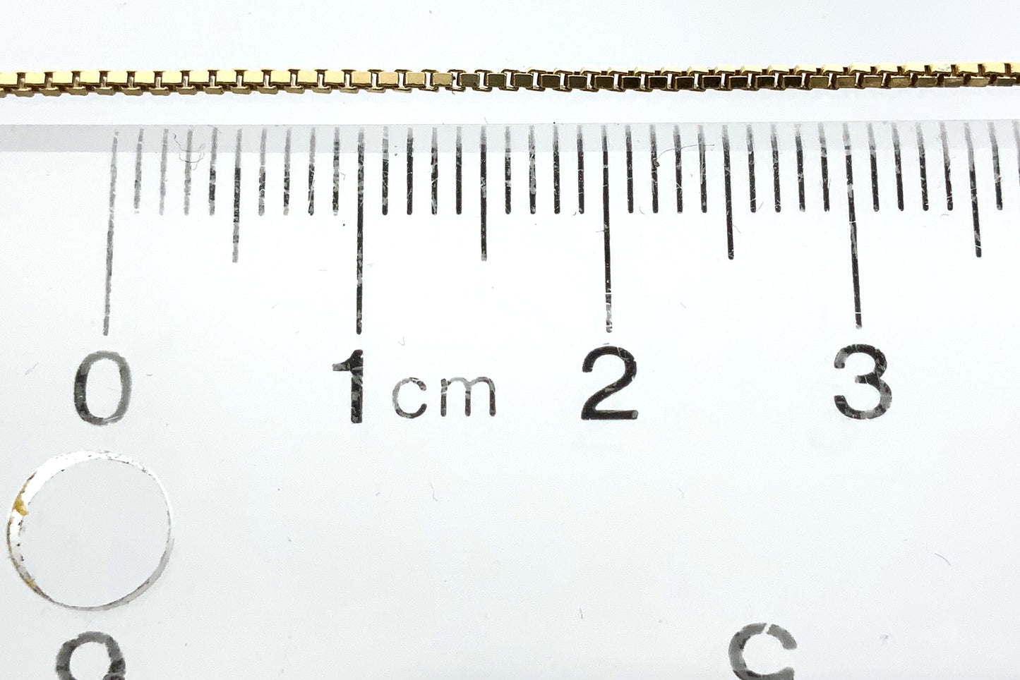 10K Yellow Gold Box Link Chain 22.5in x 1mm Necklace AU373