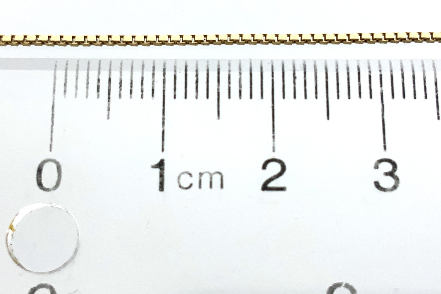 10K Yellow Gold Box Link Chain 22.5in x 1mm Necklace AU373