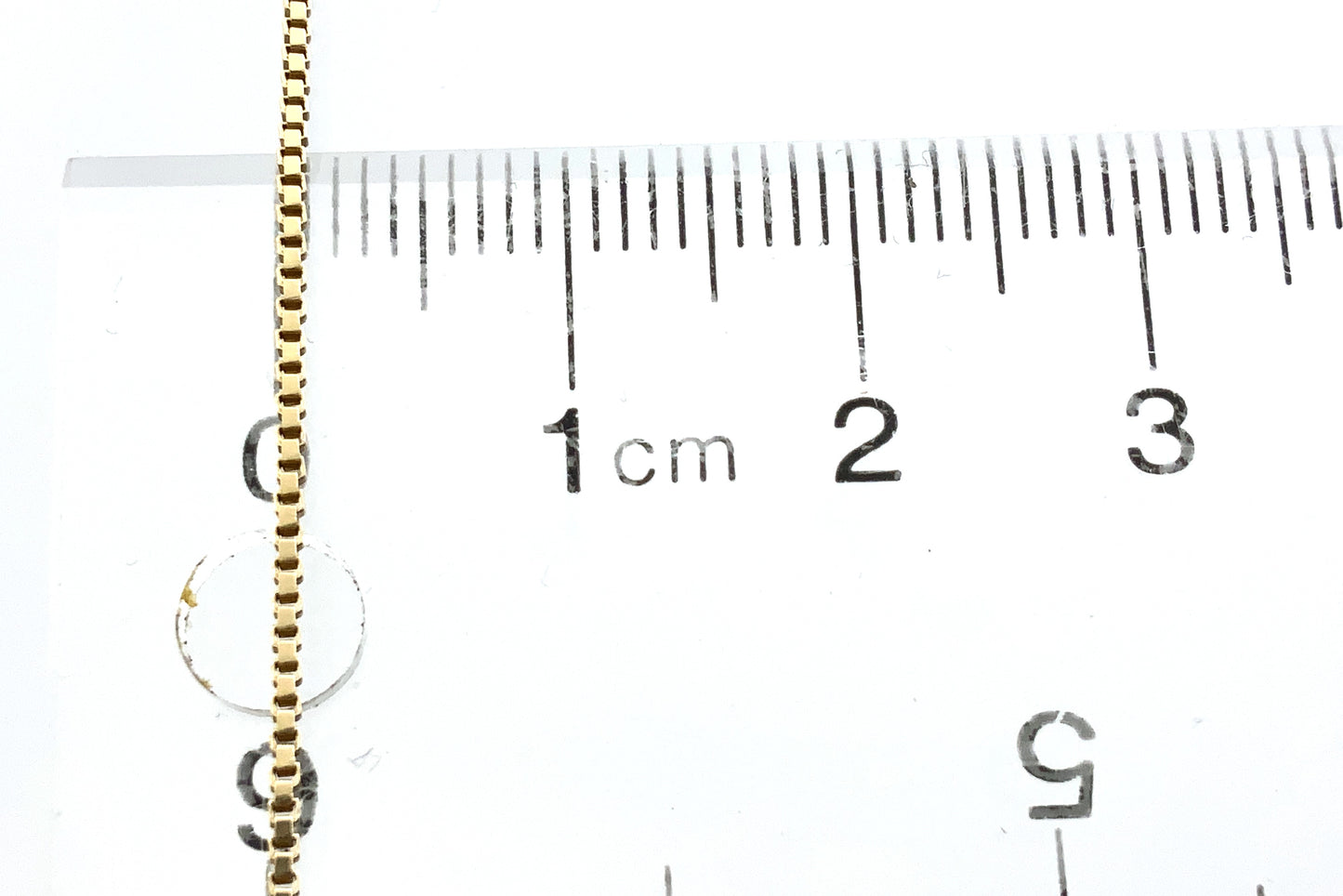 10K Yellow Gold Box Link Chain 22.5in x 1mm Necklace AU373
