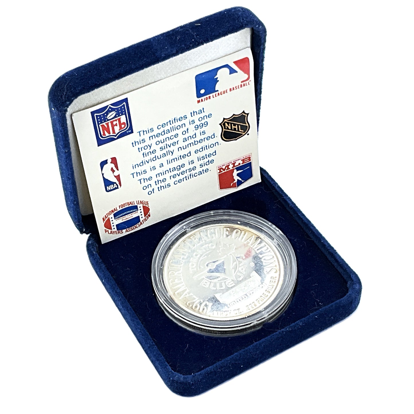 1 ozt Toronto Blue Jays 999 Silver Round