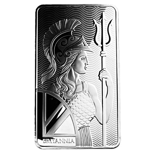 10 ozt Britannia Royal Mint 999 Silver Bar
