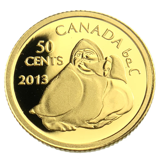 1/25 ozt Owl Inuit Art Gold 9999 50¢