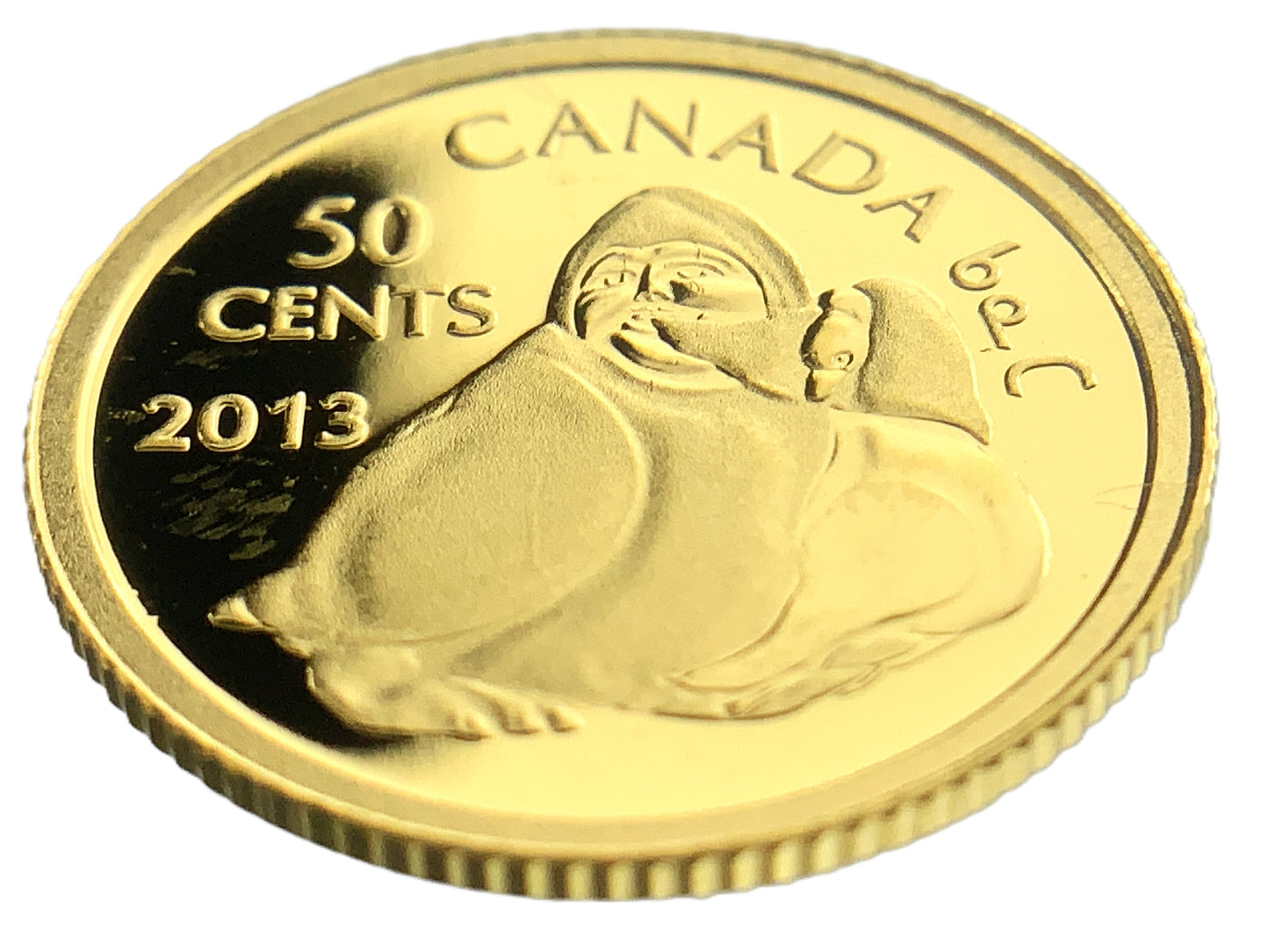 1/25 ozt Owl Inuit Art Gold 9999 50¢