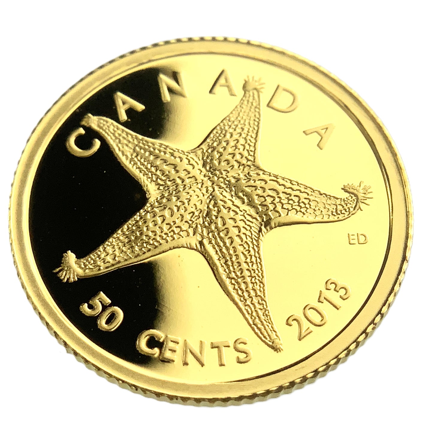 1/25 ozt Sea Creatures Starfish Gold 9999 50¢