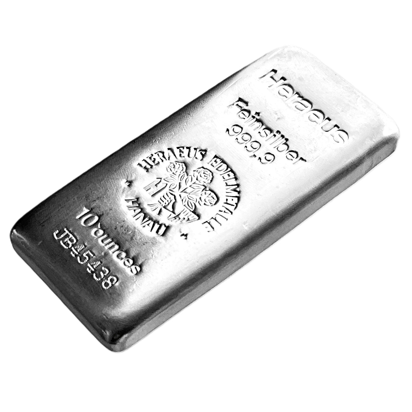 10 ozt Heraeus Edelmetalle Hanau 9999 Bar