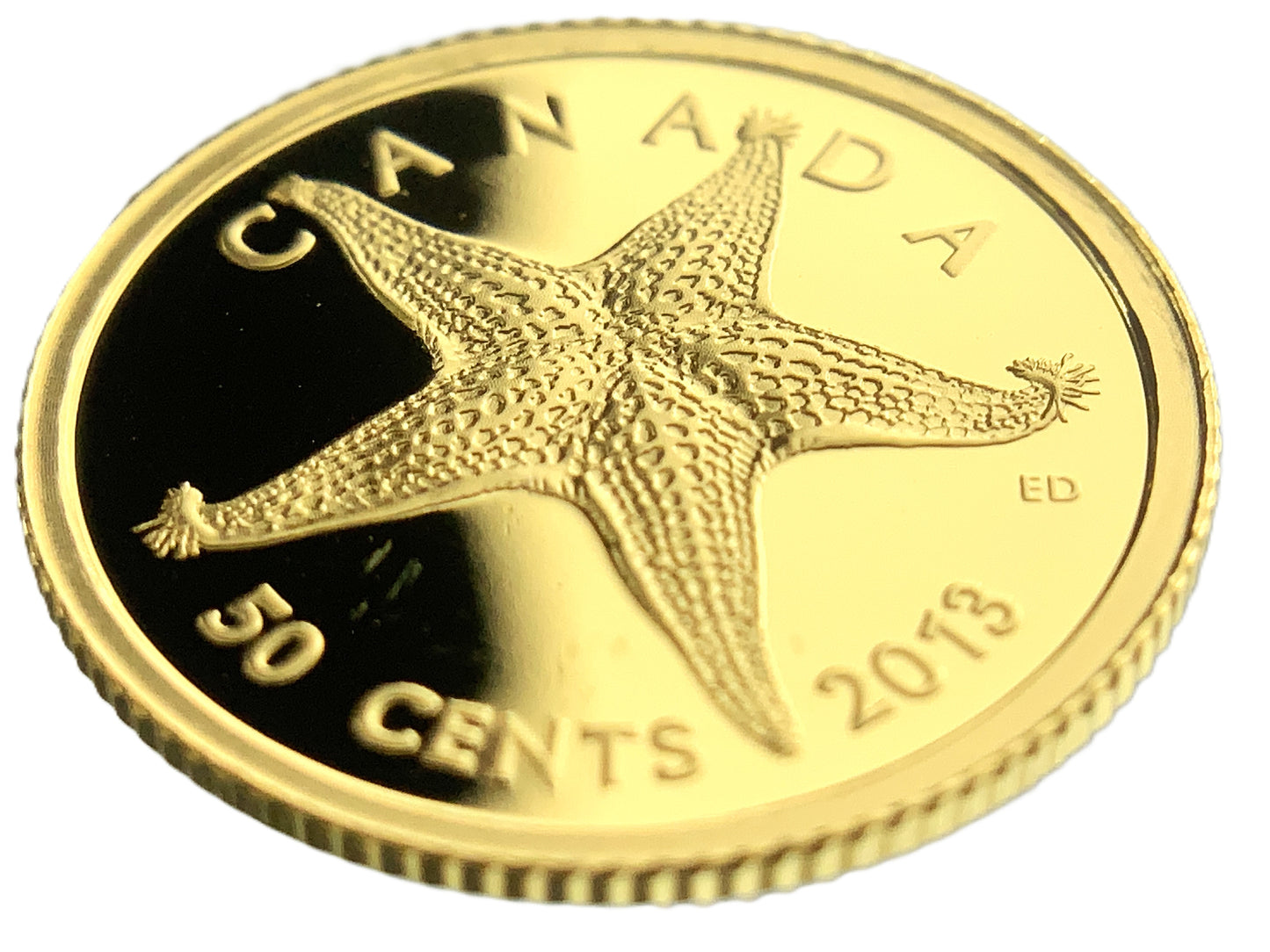 1/25 ozt Sea Creatures Starfish Gold 9999 50¢