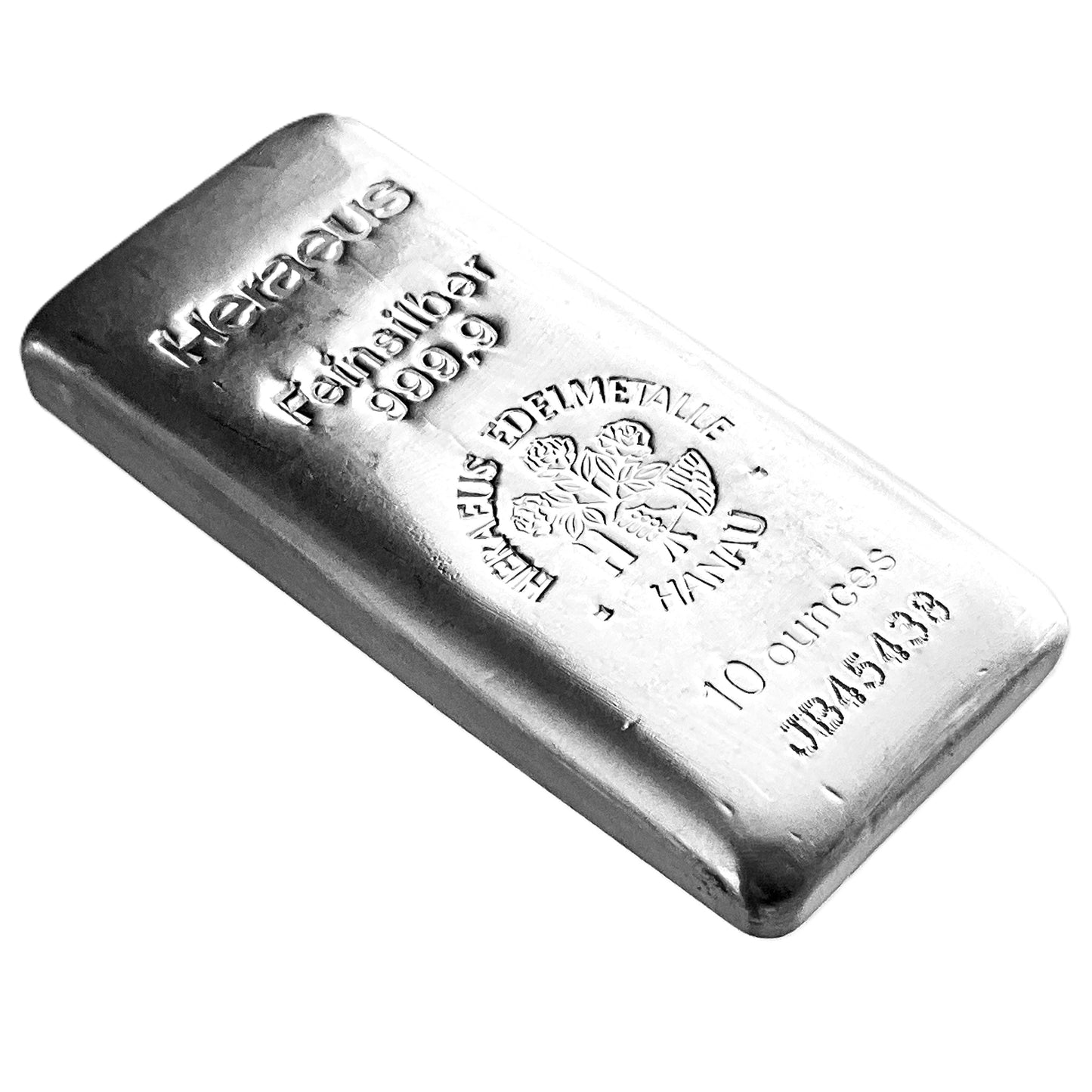 10 ozt Heraeus Edelmetalle Hanau 9999 Bar