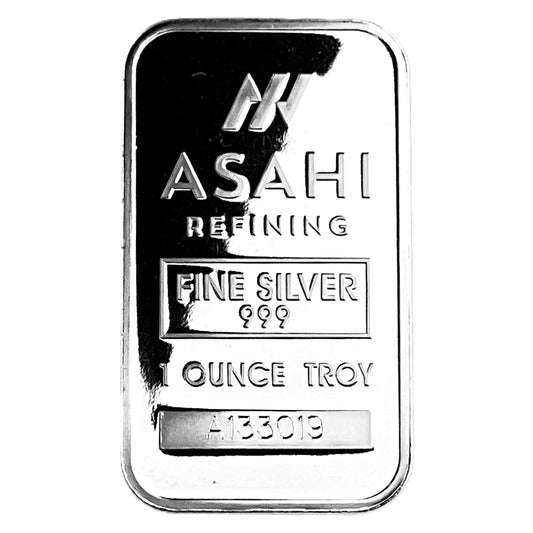 1 ozt Asahi Refining 999 Silver Bar