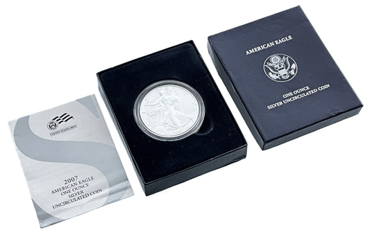 1 ozt 2007 W American Silver Eagle 999 $1