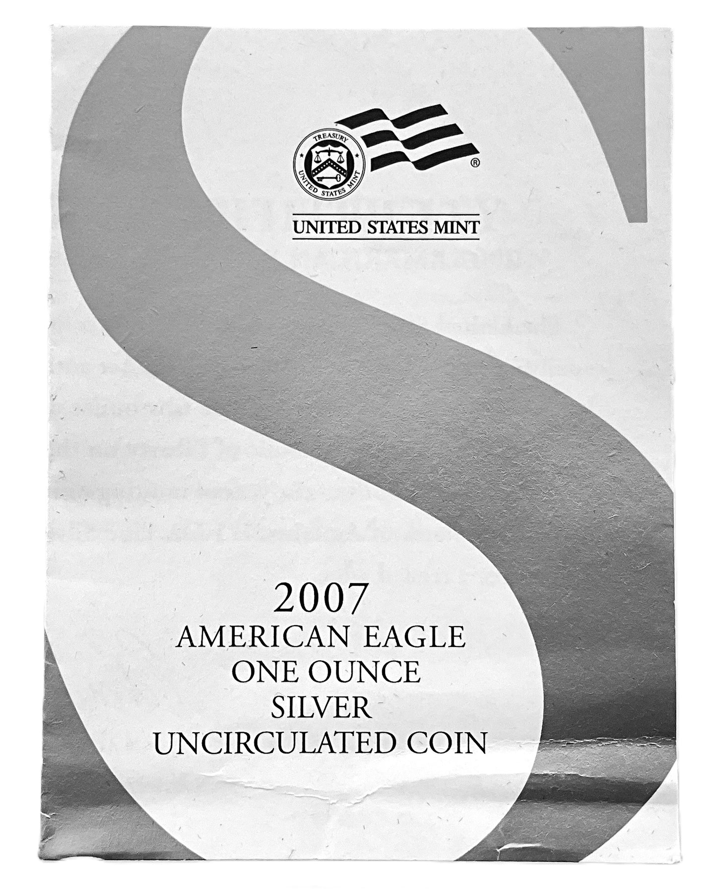 1 ozt 2007 W American Silver Eagle 999 $1