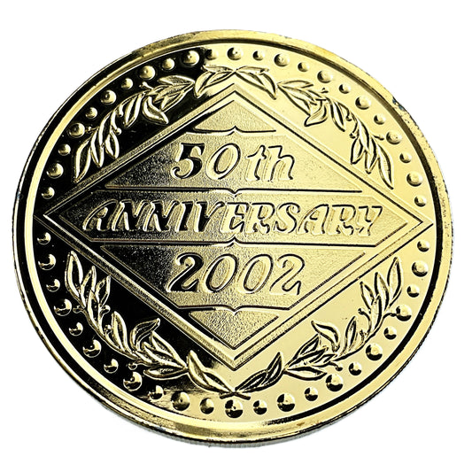 1 ozt 50th Anniversary Gold Plated 999 Silver