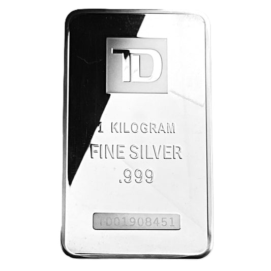 1 Kg 32.15 ozt Toronto Dominion TD 999 Silver