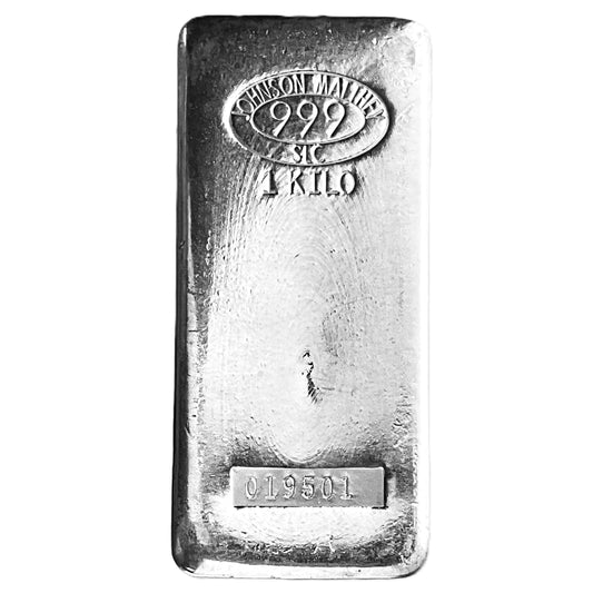 1 Kg 32.15 ozt Johnson Matthey JM 999 Silver