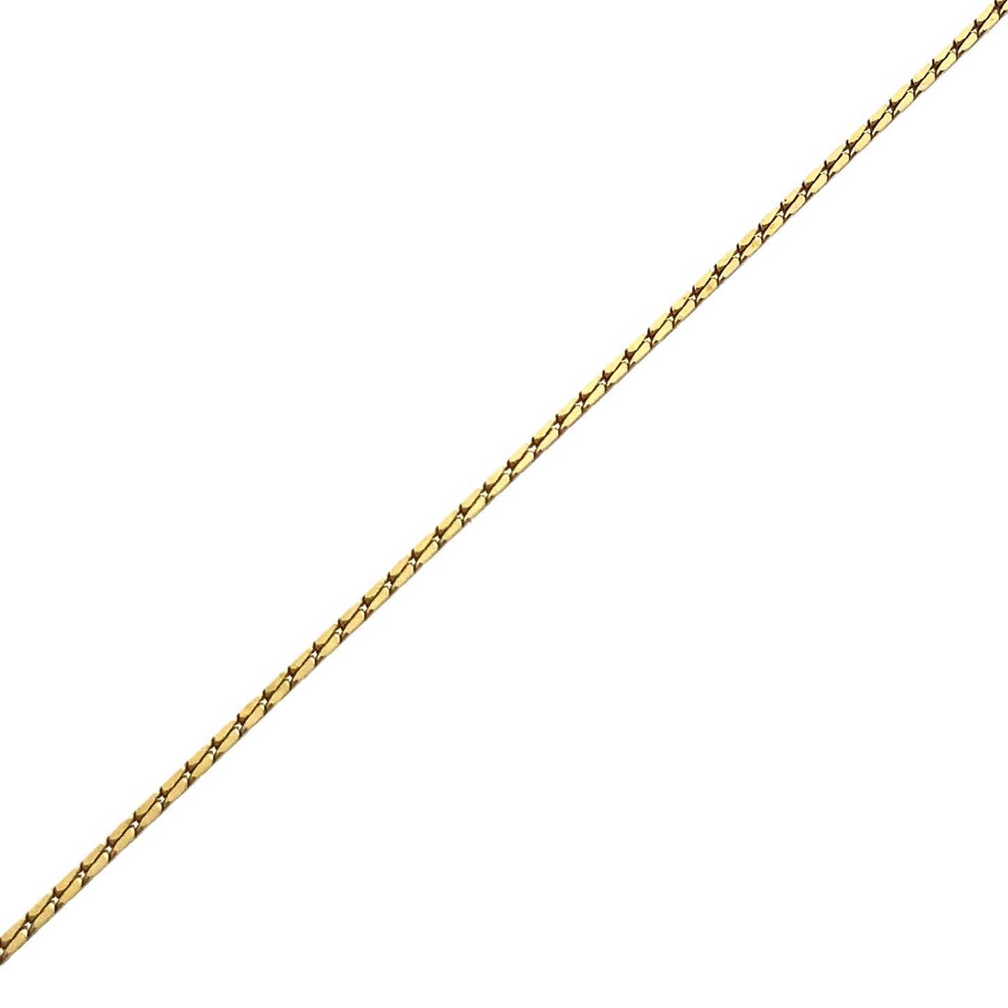 10K Yellow Gold Vicenza Cable Link Chain 7in x 1mm Bracelet AU400