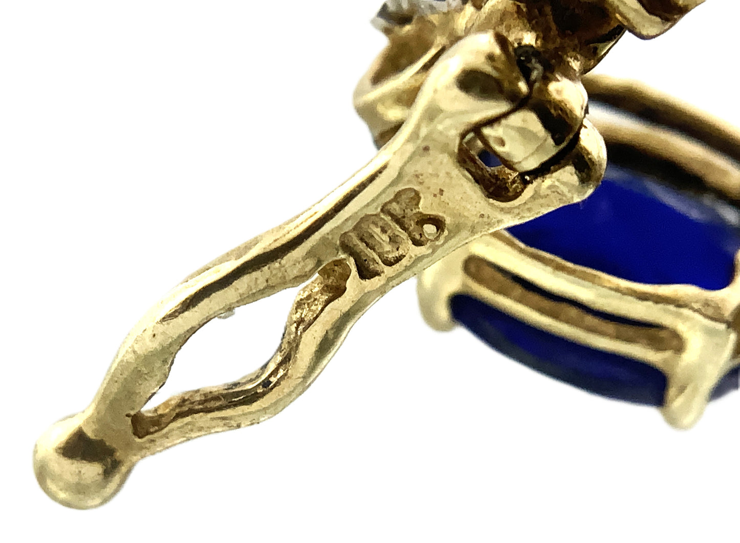 10K Yellow Gold Oval Blue Sapphires 7in x 5.1mm Bracelet AU386