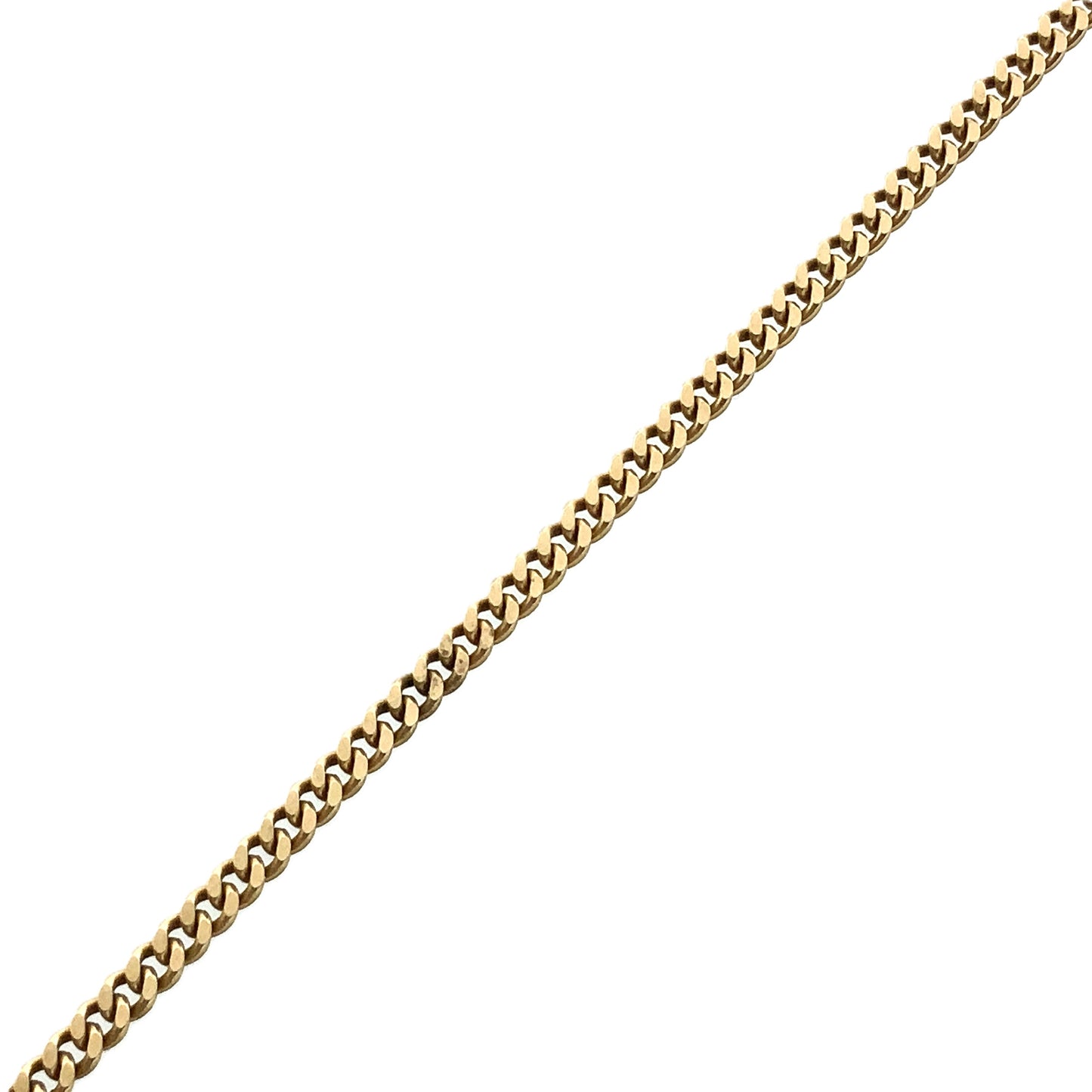 10K Yellow Gold Curb Link Chain 18in x 2.54mm Necklace AU387