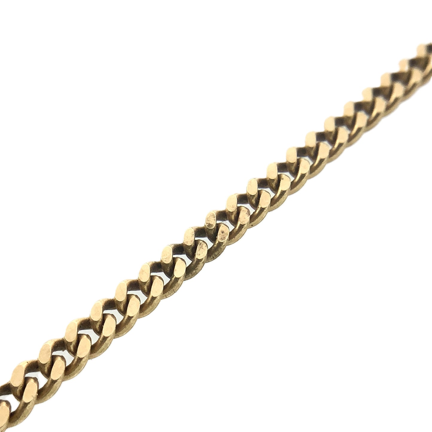 10K Yellow Gold Curb Link Chain 18in x 2.54mm Necklace AU387