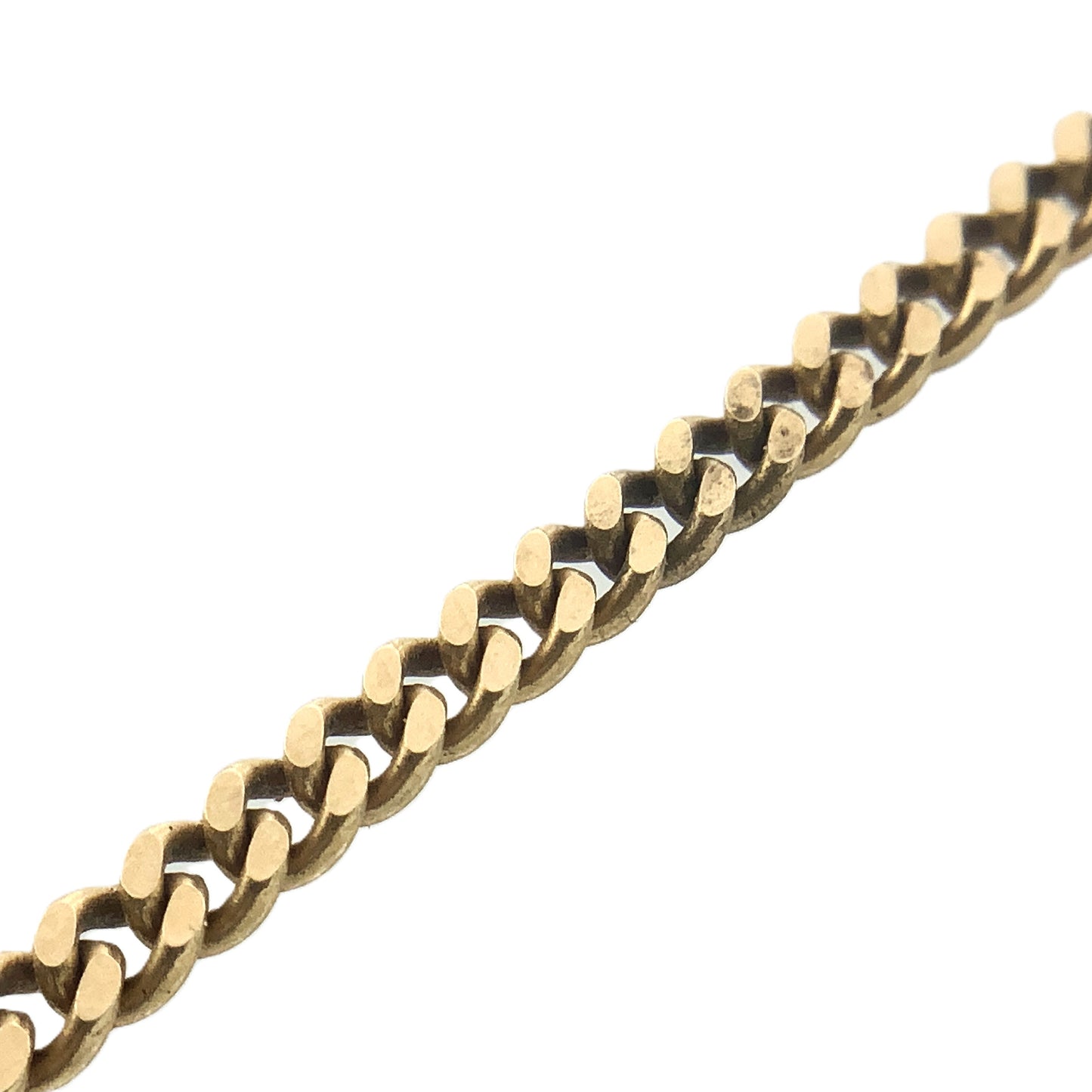 10K Yellow Gold Curb Link Chain 18in x 2.54mm Necklace AU387