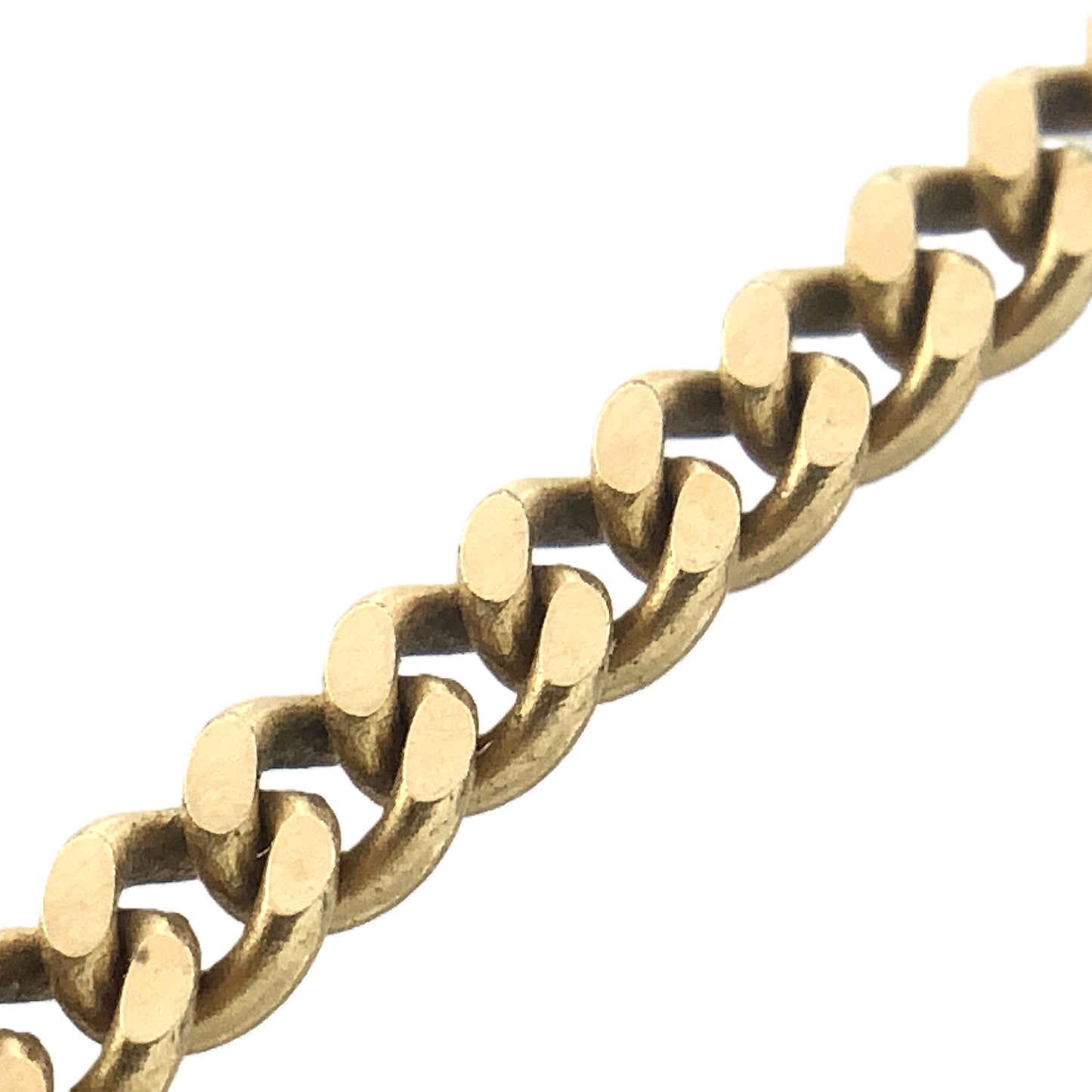 10K Yellow Gold Curb Link Chain 18in x 2.54mm Necklace AU387