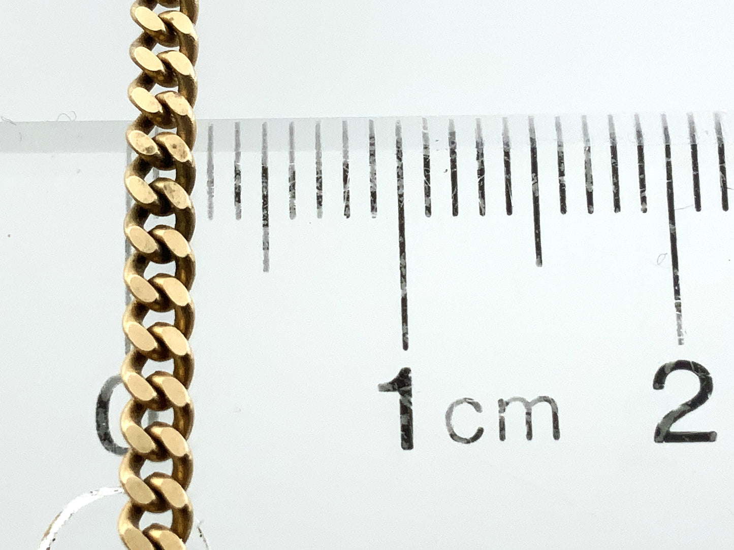 10K Yellow Gold Curb Link Chain 18in x 2.54mm Necklace AU387