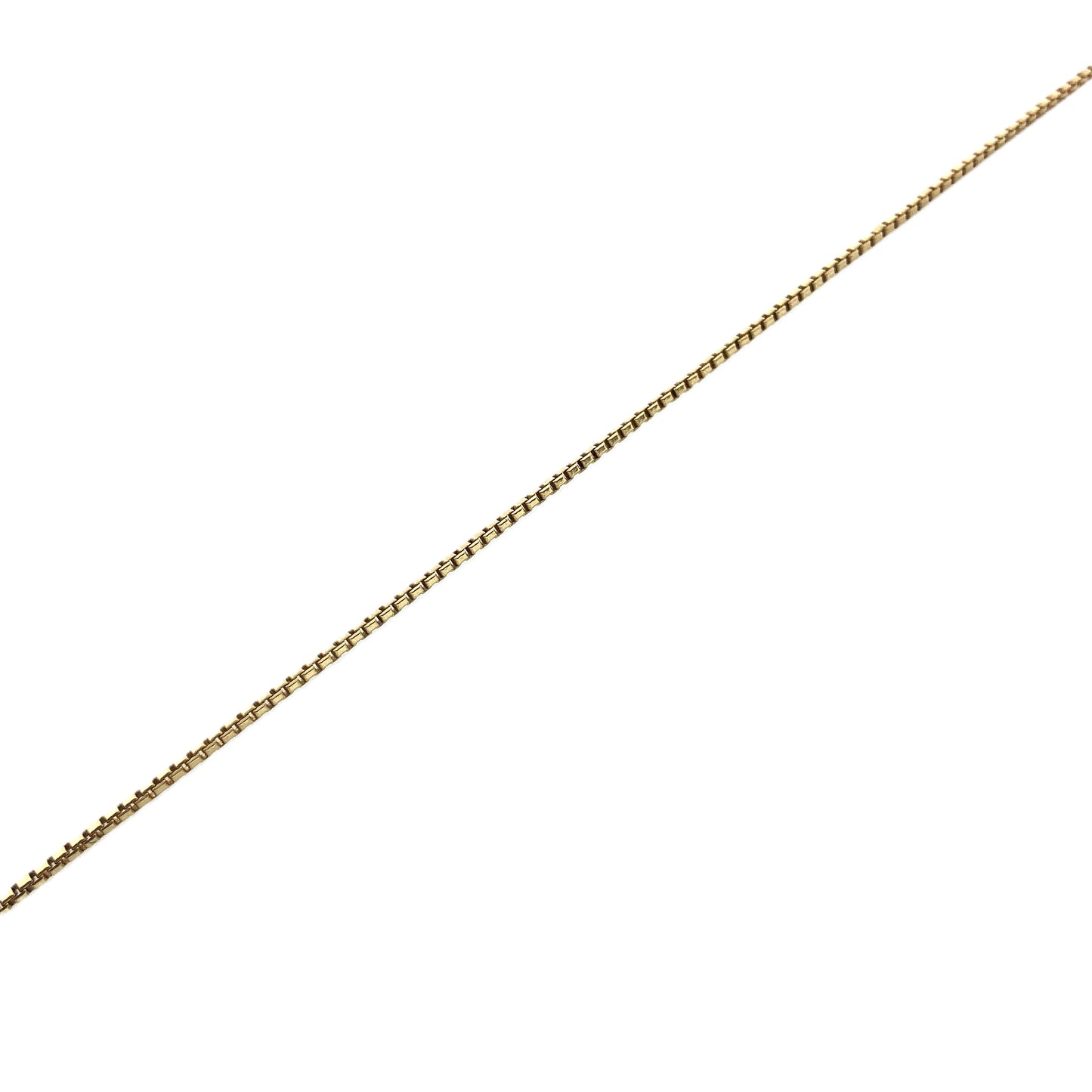 10K Yellow Gold Box Link Chain 16.75in x 1mm Necklace AU388