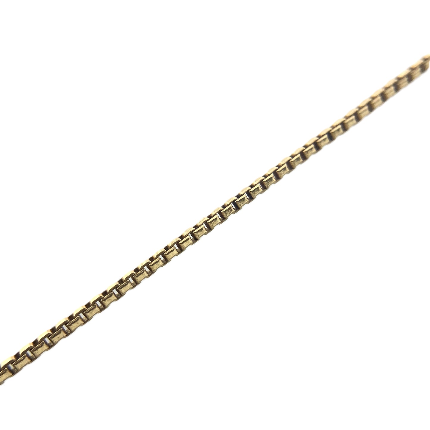 10K Yellow Gold Box Link Chain 16.75in x 1mm Necklace AU388