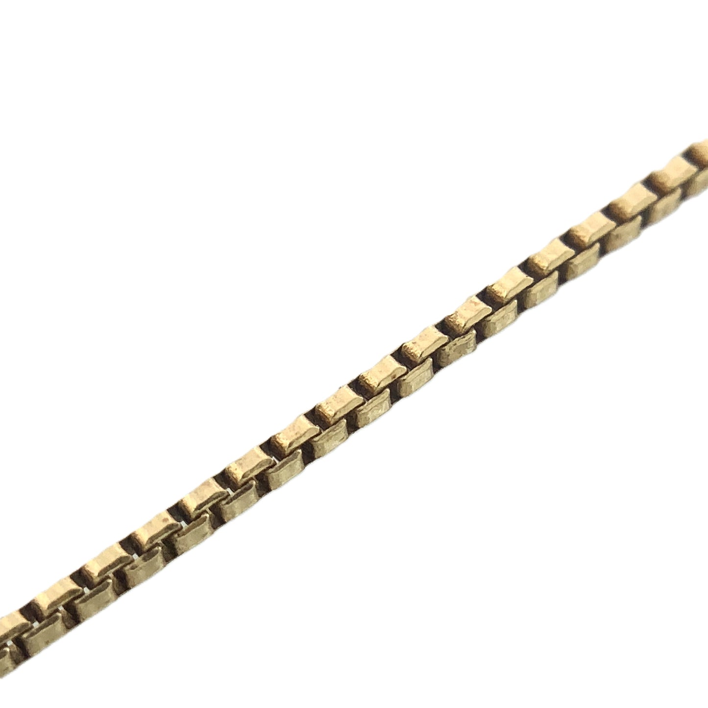 10K Yellow Gold Box Link Chain 16.75in x 1mm Necklace AU388