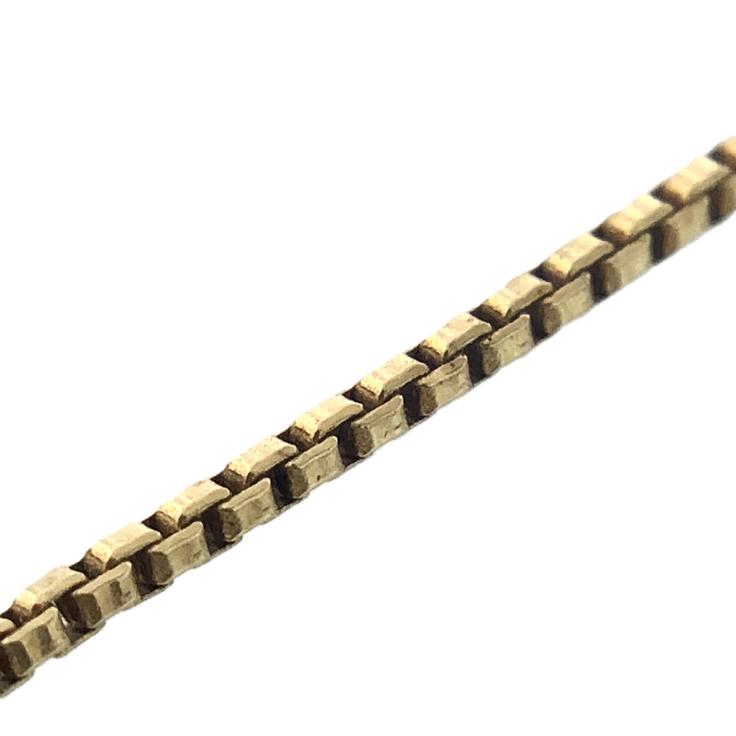 10K Yellow Gold Box Link Chain 16.75in x 1mm Necklace AU388