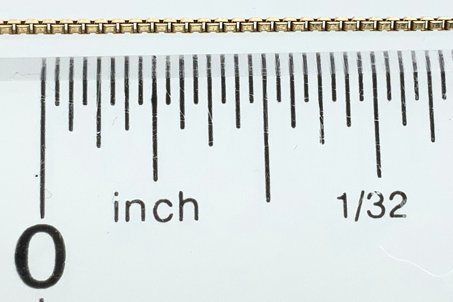 10K Yellow Gold Box Link Chain 16.75in x 1mm Necklace AU388