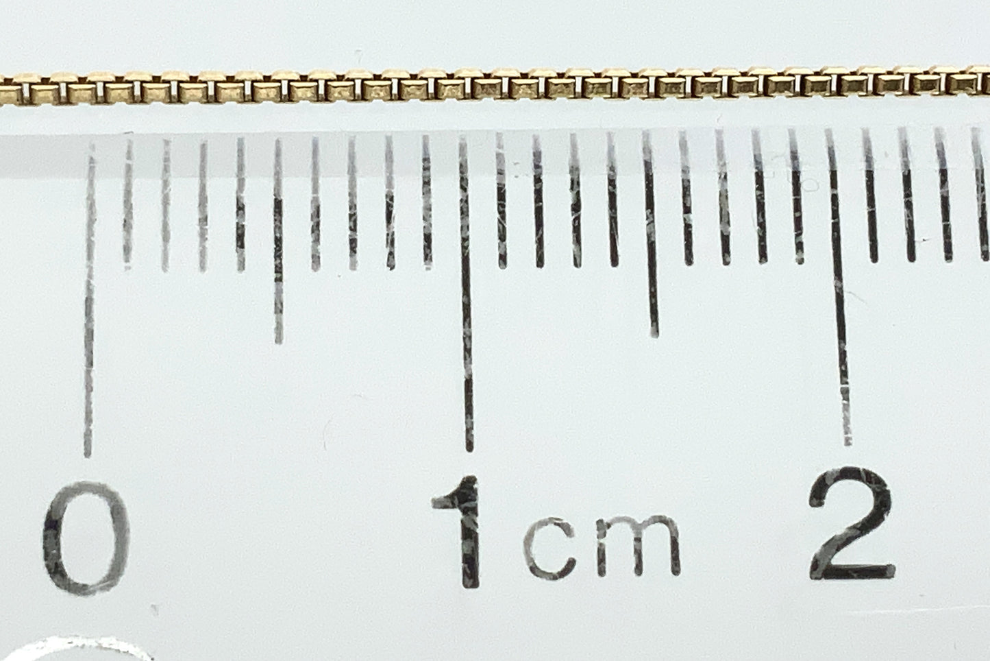 10K Yellow Gold Box Link Chain 16.75in x 1mm Necklace AU388