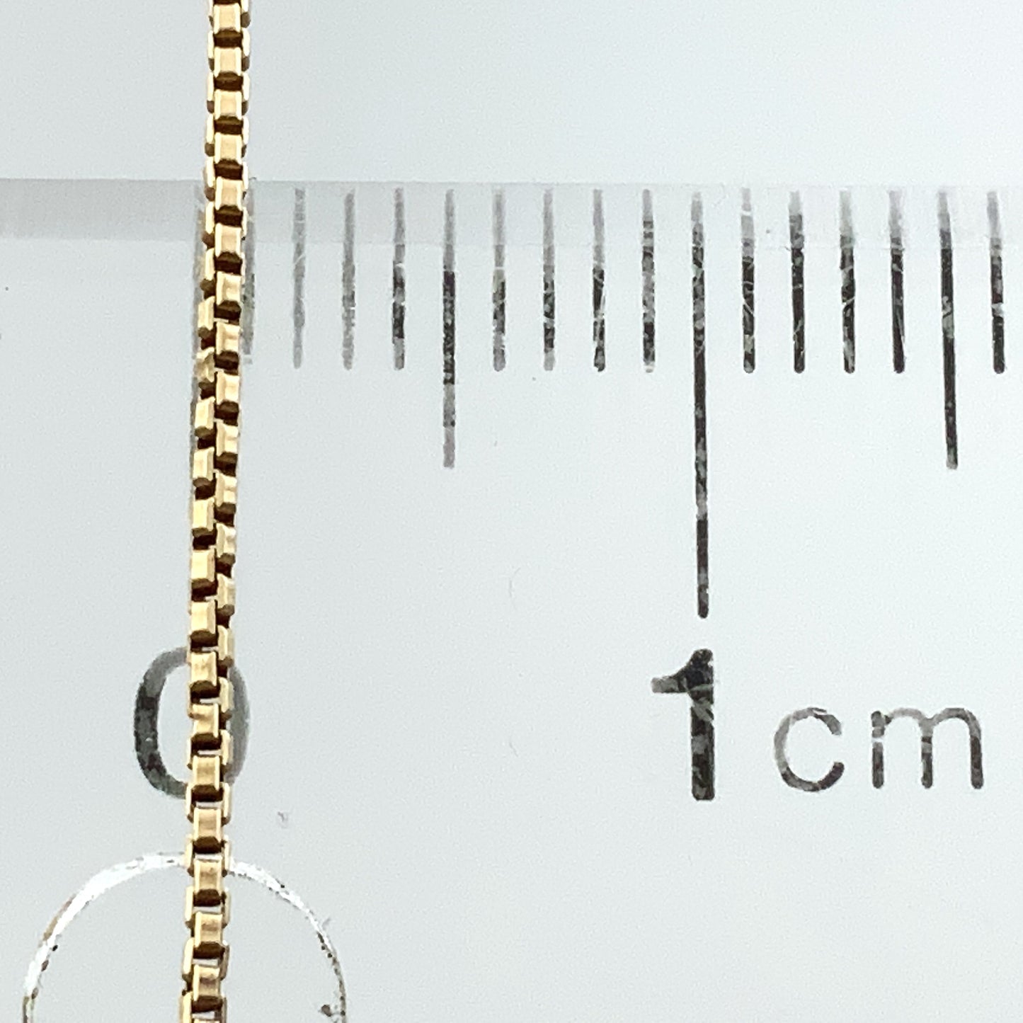 10K Yellow Gold Box Link Chain 16.75in x 1mm Necklace AU388