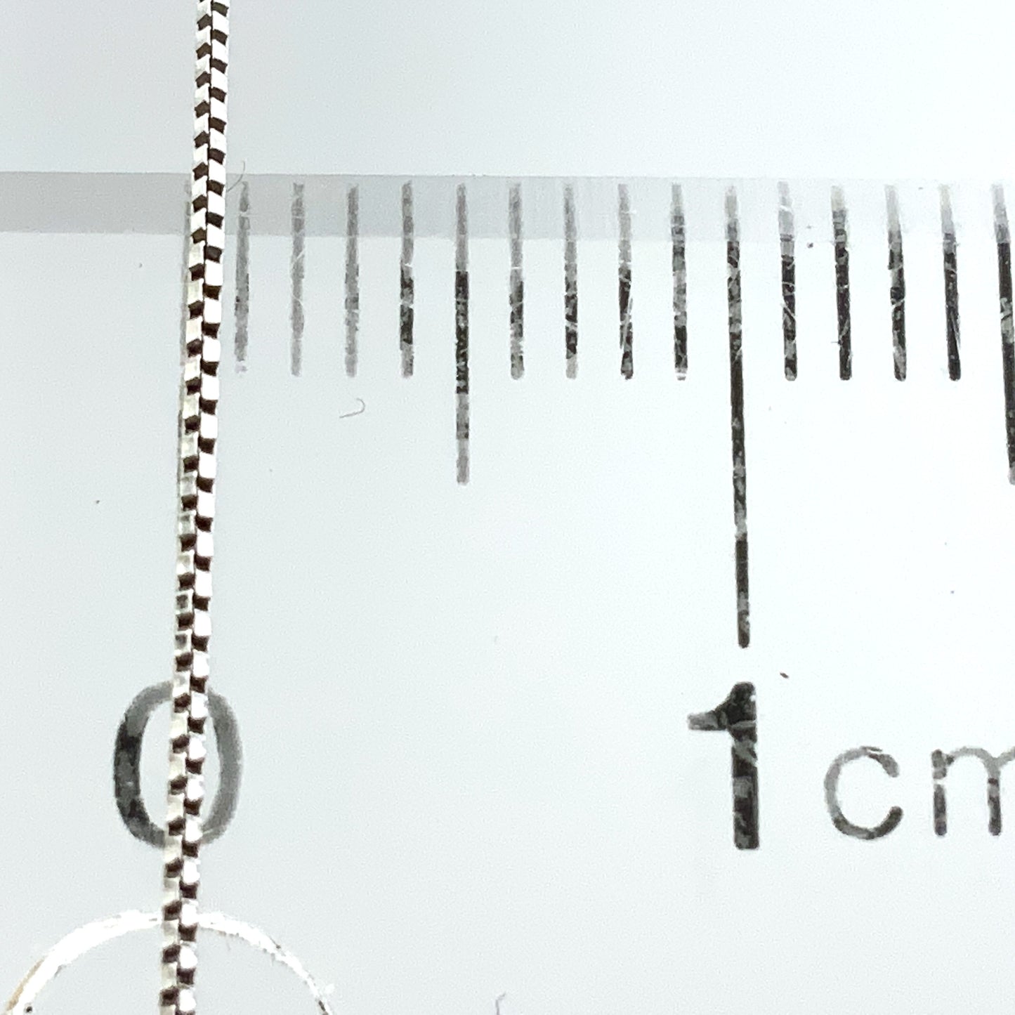 10K White Gold Box Link Chain 19in x 1mm Necklace .33 Total Carats Diamonds Infinity Loop Heart Charm Pendant AU389