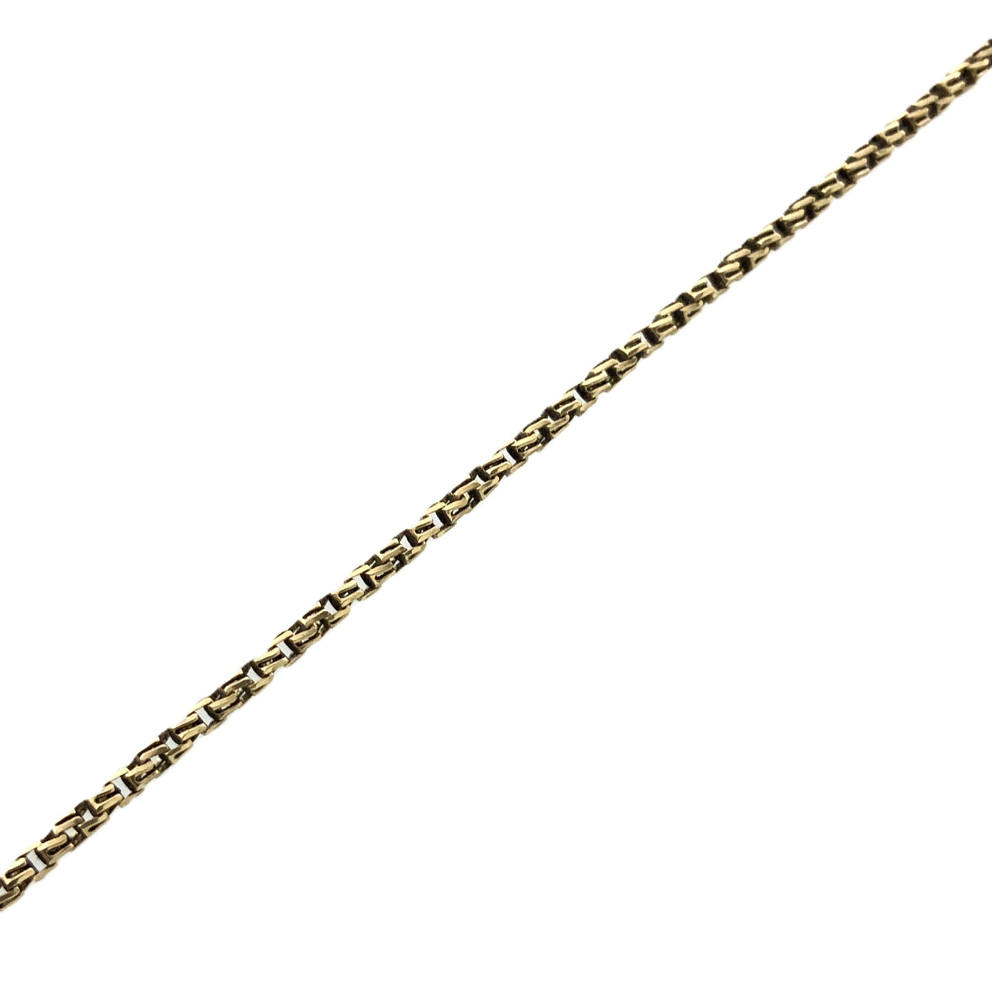 10K Yellow Gold Byzantine Link Chain 22.5in x 1.6mm Necklace AU390