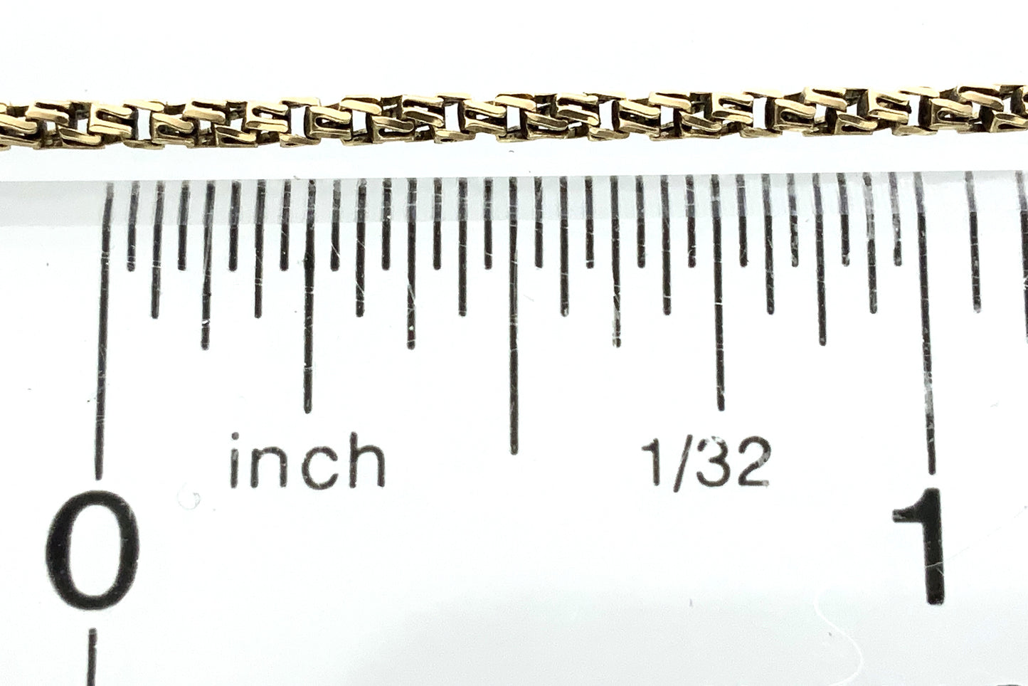 10K Yellow Gold Byzantine Link Chain 22.5in x 1.6mm Necklace AU390