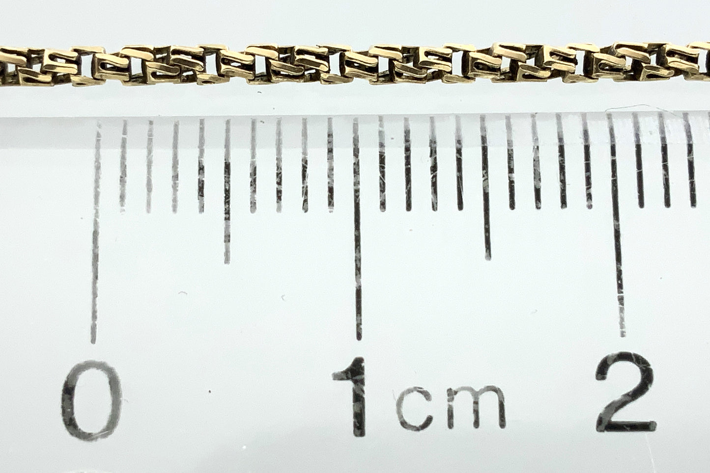 10K Yellow Gold Byzantine Link Chain 22.5in x 1.6mm Necklace AU390