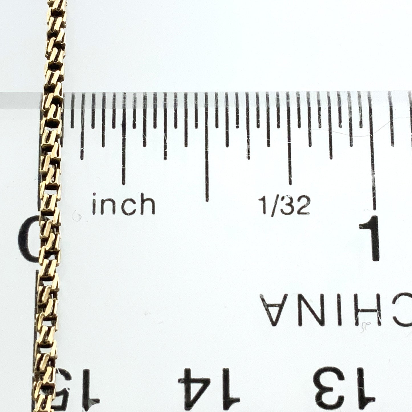 10K Yellow Gold Byzantine Link Chain 22.5in x 1.6mm Necklace AU390