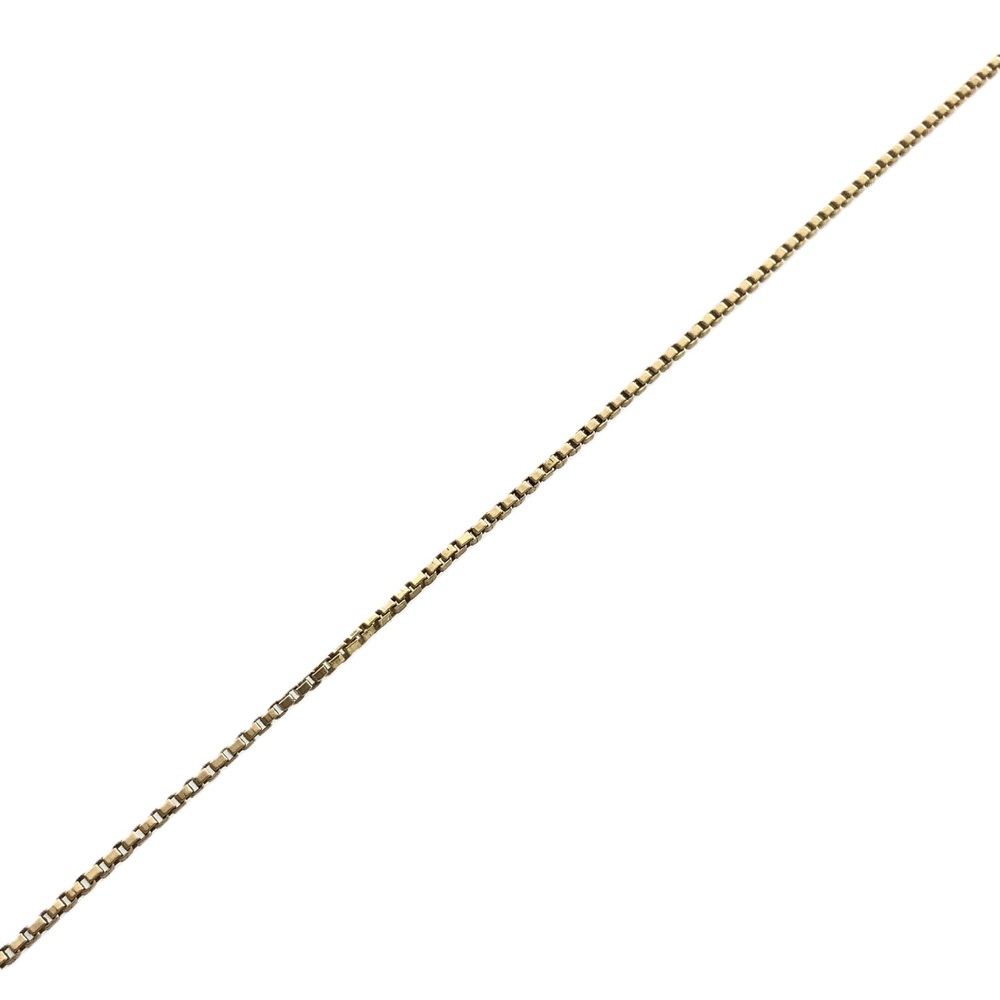 10K Yellow Gold Venetian Box Link Chain 20in x 1mm Necklace AU391
