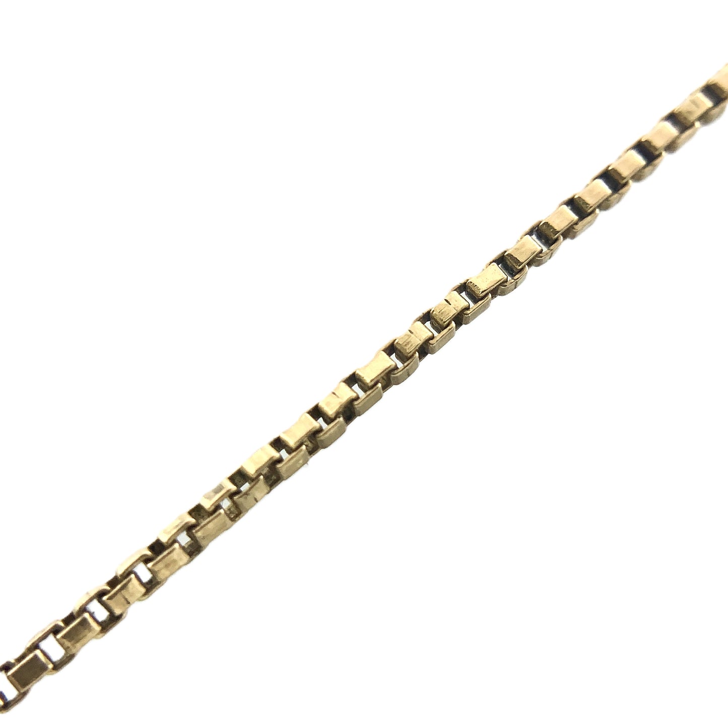 10K Yellow Gold Venetian Box Link Chain 20in x 1mm Necklace AU391