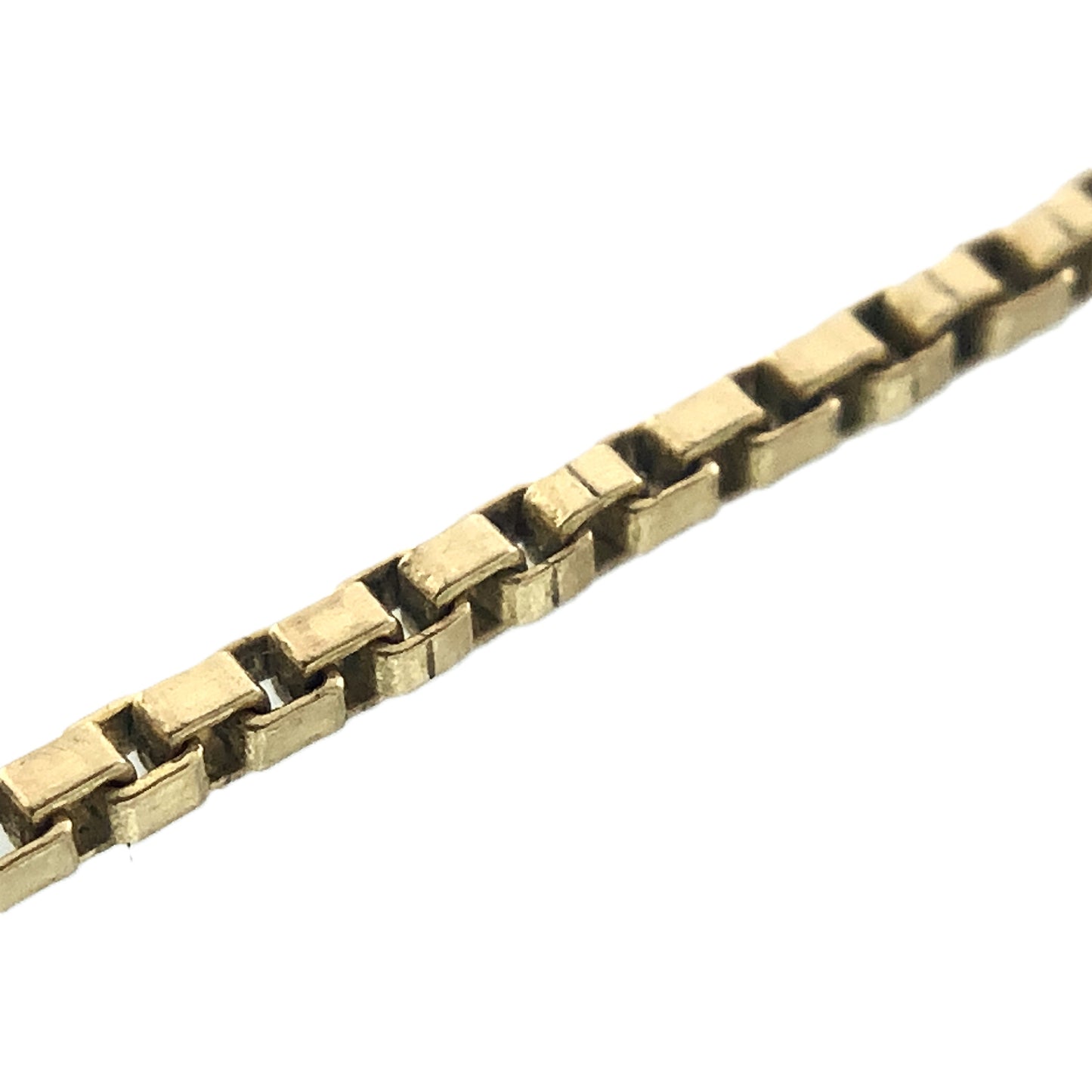 10K Yellow Gold Venetian Box Link Chain 20in x 1mm Necklace AU391
