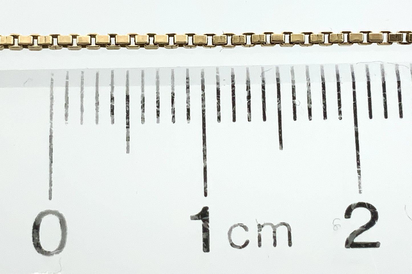 10K Yellow Gold Venetian Box Link Chain 20in x 1mm Necklace AU391