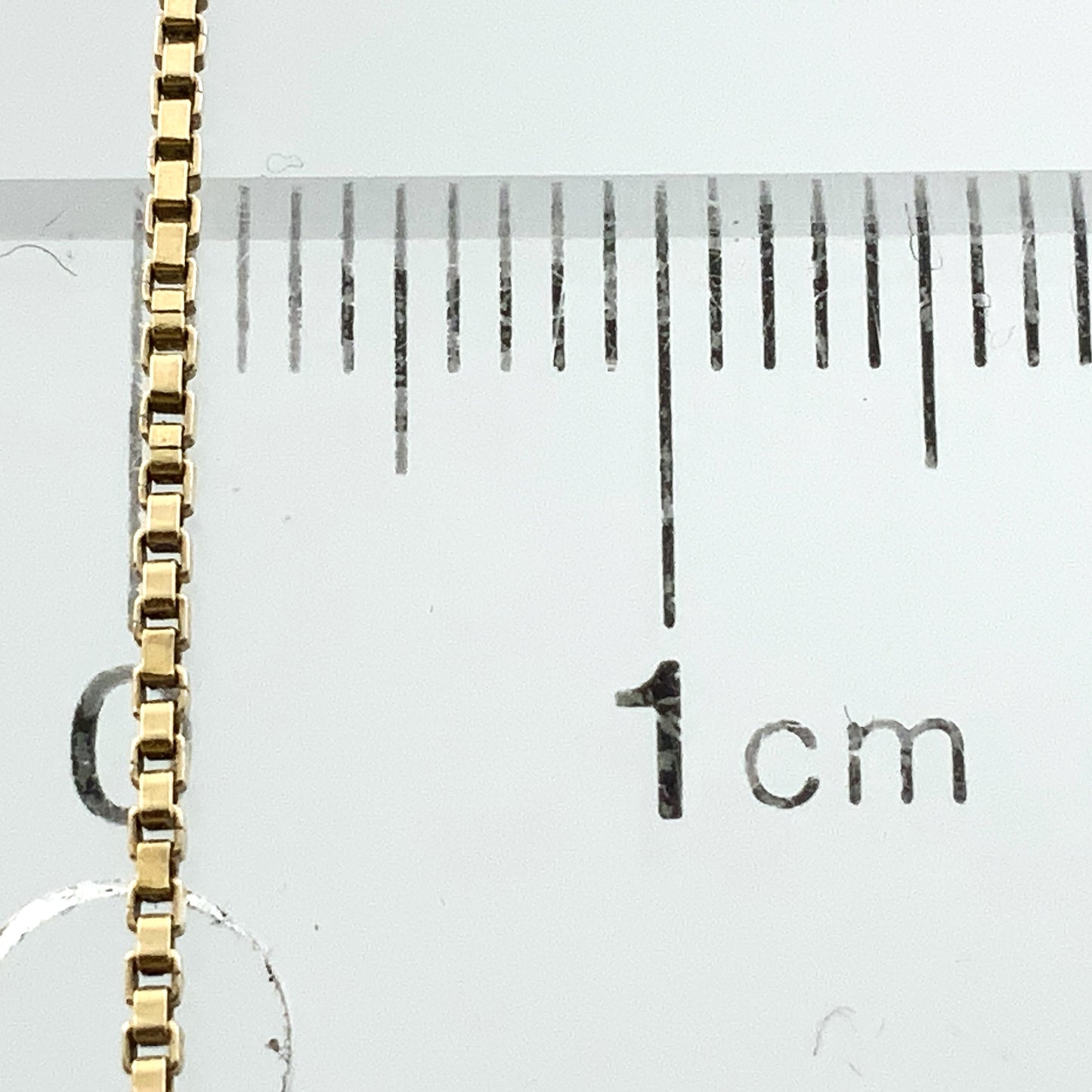 10K Yellow Gold Venetian Box Link Chain 20in x 1mm Necklace AU391