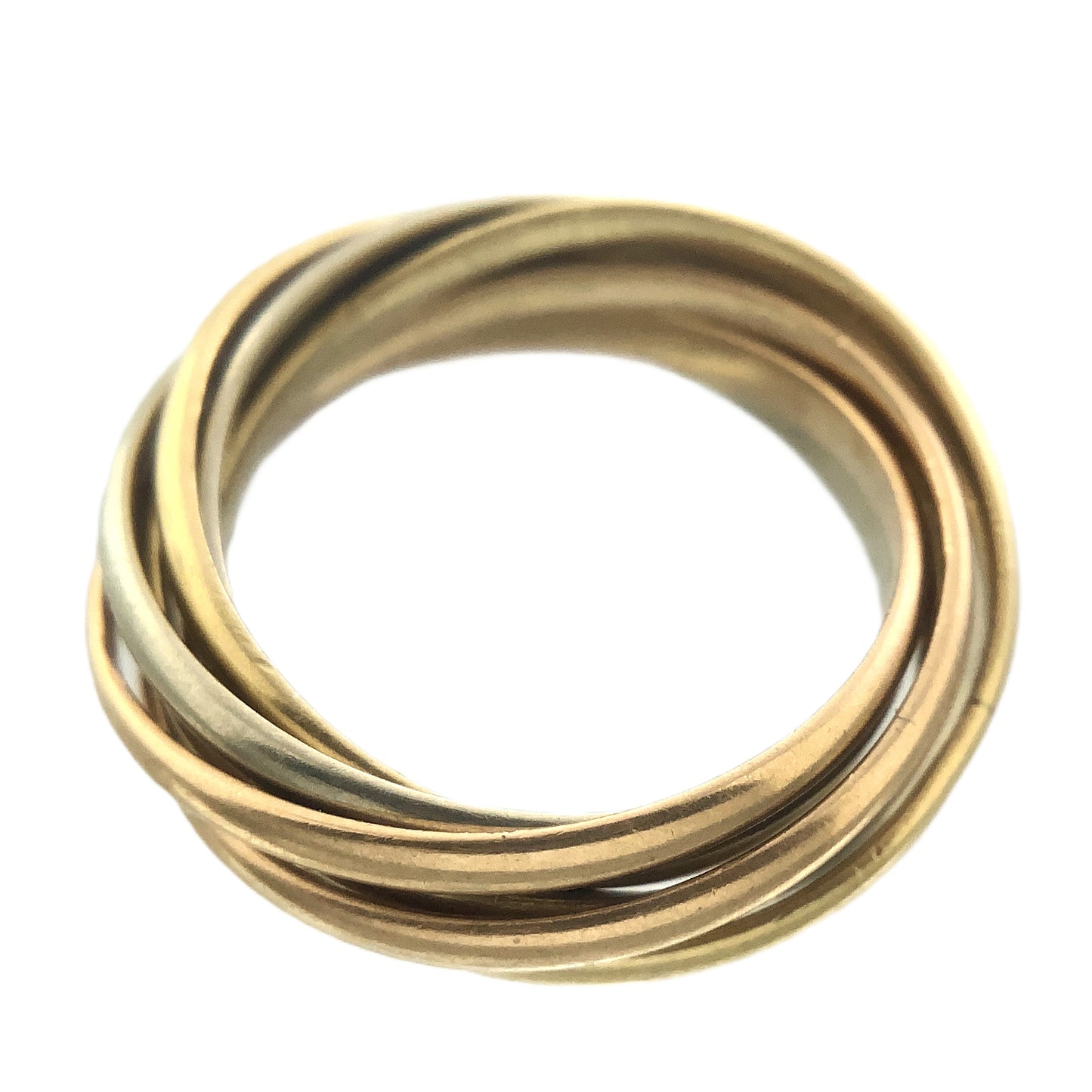 18K Yellow Gold Cartier Band Signed Size 3.25 Ring AU396