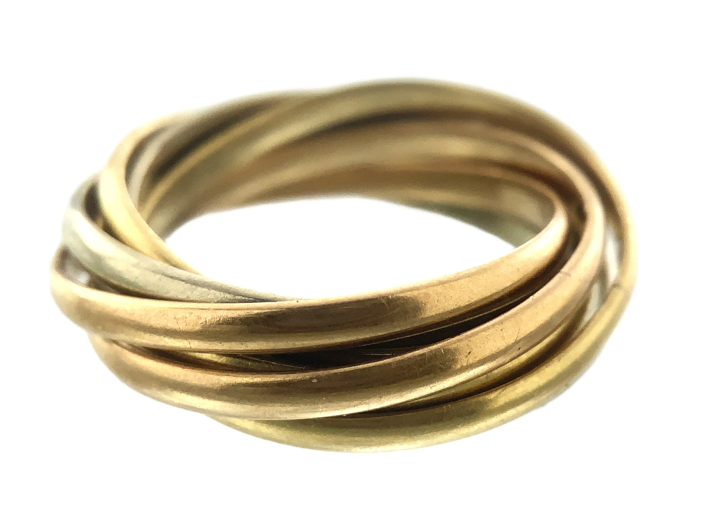 18K Yellow Gold Cartier Band Signed Size 3.25 Ring AU396