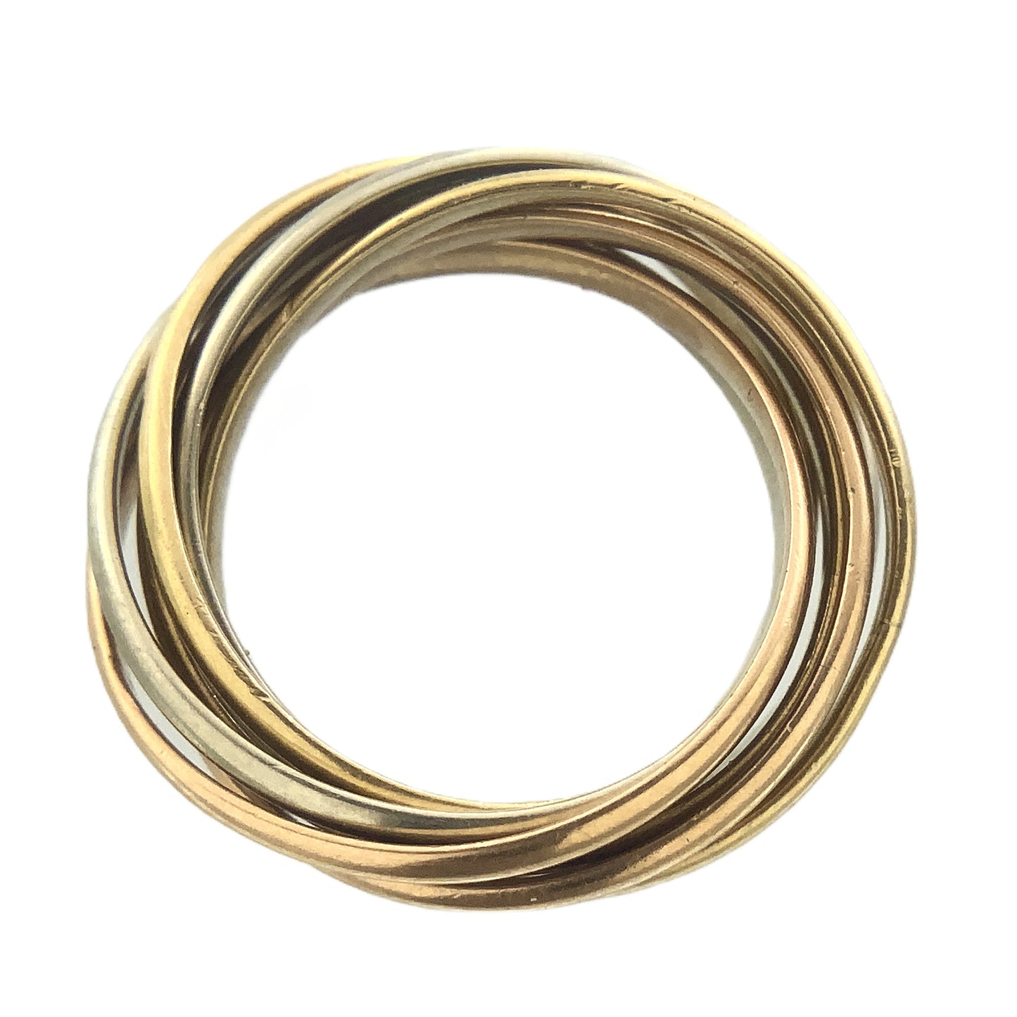 18K Yellow Gold Cartier Band Signed Size 3.25 Ring AU396