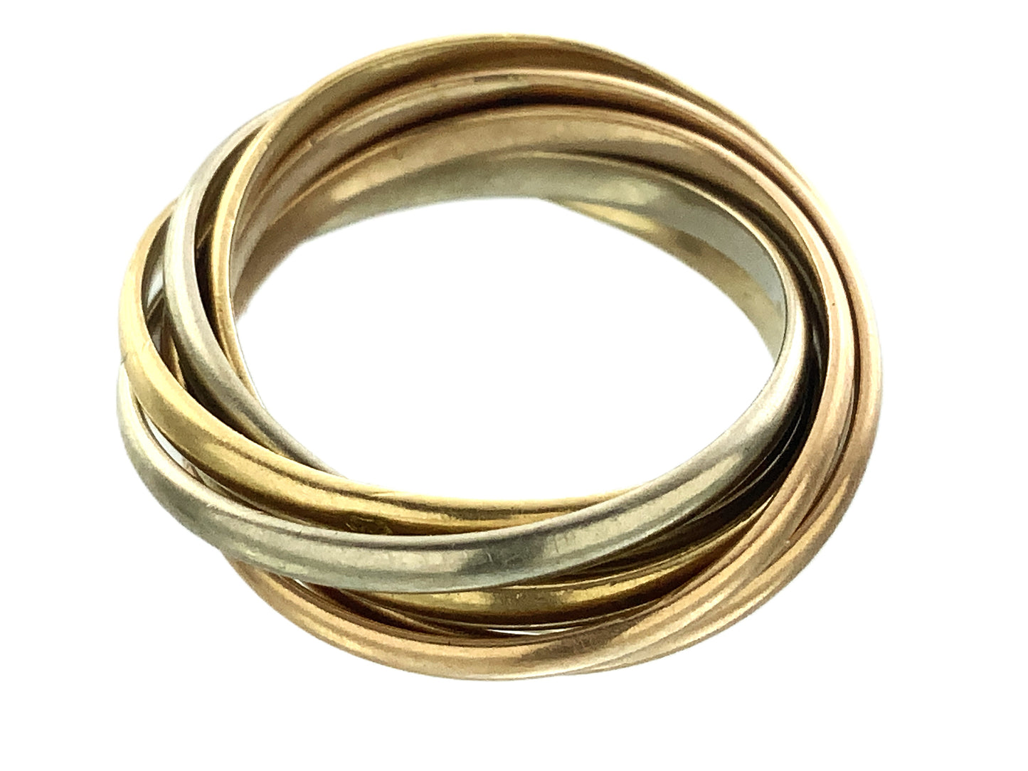 18K Yellow Gold Cartier Band Signed Size 3.25 Ring AU396