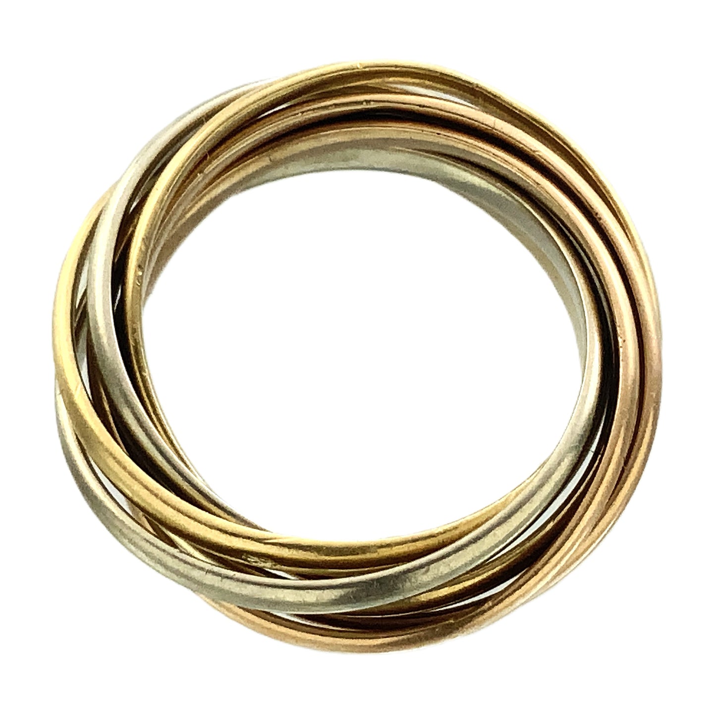 18K Yellow Gold Cartier Band Signed Size 3.25 Ring AU396